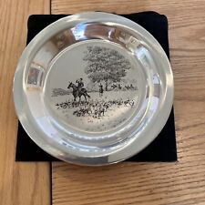 RIDING TO THE HUNT 1974 Etched Plate FRANKLIN MINT 6.4 oz Sterling Sliver picture