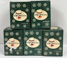 Vintage Sarah's Attic Snowonders Snowman Collection Lot of 5 Figures picture