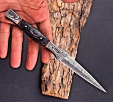Custom Made Hand Forged Damascus Steel Fix Blade Hunting Boot Knife 2841 picture