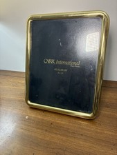 Vtg CARR International Solid Brass Photo Frame 8x10 Freestanding picture