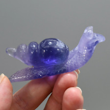3in Purple Fluorite Carved Crystal Snail picture
