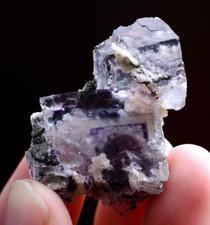 24g Natural Phantom Window Purple Fluorite Mineral Specimen / Yaogangxian China picture