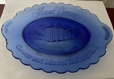 Cobalt Blue Mount Vernon George & Martha Washington Plate Tidbit Tray Avon picture