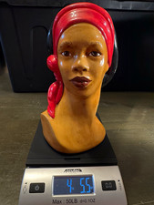 Vintage MCM Marwal style ceramic African Woman picture