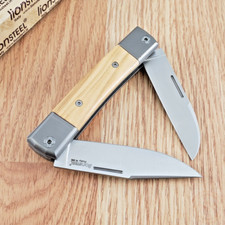 LionSTEEL BestMan BM13 Pocket Knife Bohler M390 Steel Blades Olive Wood Handle picture