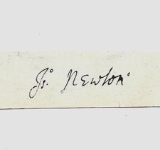 Sir Isaac Newton Autograph Reprint On Genuine 300 Year Old Paper picture