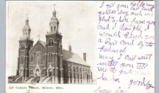 CATHOLIC CHURCH melrose mn original antique postcard minnesota history picture