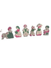 Antique Fairytale Nursery Rhyme Chipboard Cut-outs Germany? 25pc Museum School picture