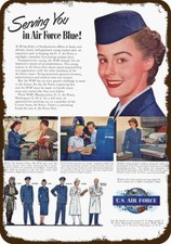 1951 WOMEN in the AIR FORCE WAF Vintage-Look-Edge DECORATIVE REPLICA METAL SIGN  picture