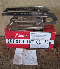 VINTAGE 70's EKCO MIRACLE ONE STROKE STAINLESS FRENCH FRY CUTTER NIB  picture