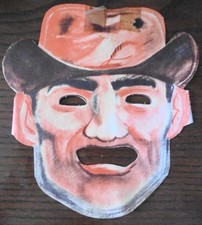 Vintage 1955 Wheaties Cereal Box Premium Mask Texas Ed Lone Ranger Cowboy Cutout picture