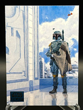 Topps 2018 Star Wars Galaxy Boba Fett #35 The Bounty Hunter Blue Foil picture