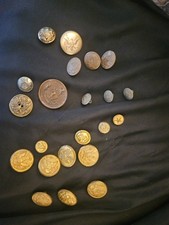 Antique Lot Of 22 Civil War & Other Wars Military Buttons . Nice Selection picture