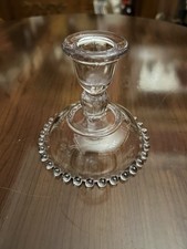 1 Clear Candlestick Holder With Candlewick Design picture