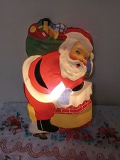 Vintage Santa Claus Chimney L.A. Goodman Flat Back Light Christmas Works 1950s  picture
