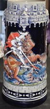 vintage German stoneware beer stein is a 1000 mL (1-liter) Original King  picture