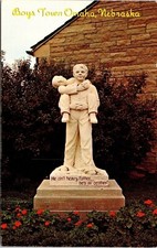 Boys Town Omaha Nebraska Plastichrome Unposted Vintage Postcard picture