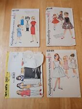 Girls Dress Pattern Simplicity,Mccalls 1950-1960's  Vintage Size 6. Lot Qty 4 H picture