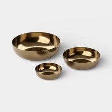 Set of 3 Gold Nesting Bowls - Threshold picture