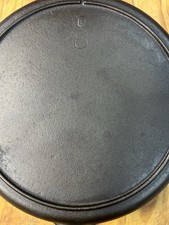Vintage Restored Lodge 3-Notch Cast Iron Skillet #8 1940-1945 Blob Marking. picture