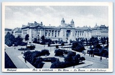 Vintage Budapest Hungary Stock Exchange Börse Tőzsde RPPC Postcard Unused picture
