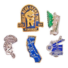 Vintage 70s Motorcycle Desert Racing/Enduro Pins. Great Bear Grand Prix So Cal picture