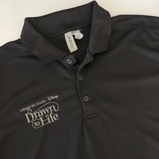 Disney Cirque Du Soleil Drawn To Life Original Cast Crew Polo Shirt MEDIUM picture
