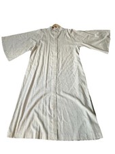C M Almy & Son Front Plastic Zip Made in USA Church Religion Rayon/Linen Blend picture