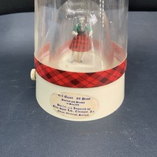 Vintage Gilbeys Scotch Whiskey Empty Decanter Music Box With Dancer For Parts. picture