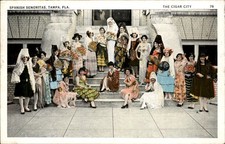 Tampa Florida FL Beautiful Women Spanish Senoritas Costumes c1920 Postcard picture