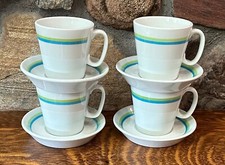 1964-68 Vtg SHENANGO FORM Restaurant Ware China Cup & Saucer, FOUR SETS 8 Pcs picture