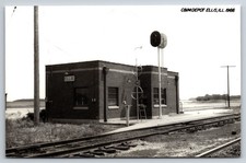 Ellis Illinois C&IM Railroad Depot Train Station 1966 Real Photo RPPC picture