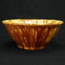 American Rockingham Ceramic Mixing Bowl 19th Century picture