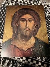 Vintage Christus Pantokrator Germany On Wood Print Wall Art Religious Catholic picture