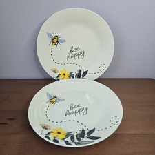 Pair Of Royal Norfolk Bee & Floral Dinnerware 