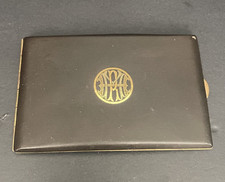 Vintage Japanese K24 Gold Damascene Cigarette Case Figural Design Signed picture