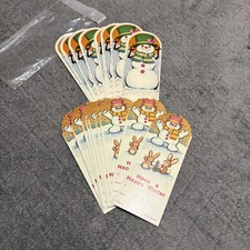 Vtg 1983 Teacher Touch Snowman Bookmark Lot of 29 Winter Holiday Ephemera NOS picture