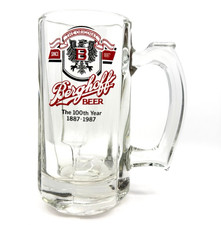 Vtg Berghoff Chicago Clear Glass Beer Mug Stein 