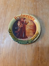 Budweiser Victorian Lady Tip Tray Metal Anheuser-Busch Breweriana Collectible picture