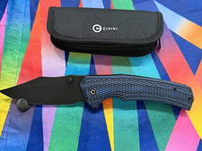 CIVIVI Vexillum Manual Liner Milled Blue/Black Layered G10 Handle with Nitro V picture