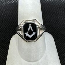 Masonic Ring In Sterling Silver picture