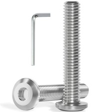 VGBUY M6-1.0 x 60 mm 28Pcs Flat Head Hex Socket Cap Screws Bolts,304 Stainles... picture