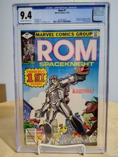 ROM SPACEKNIGHT # 1 CGC 9.4 OFF-WHITE TO WHITE PAGES ~ ORIGIN & 1st APPEAR ROM picture