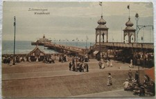Netherlands The Hague Scheveningen Wandelhoofd Postcard Antique 1913  picture