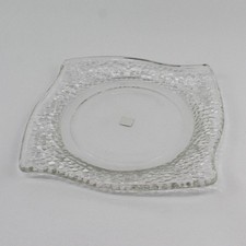 Partylite Clarity Pillar Tray P9208 Glass Candle Holder picture