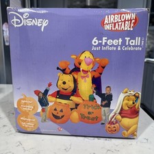 Gemmy 6ft Tall Disney Winnie The Pooh & Tigger Halloween Inflatable SUPER RARE picture