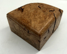 Richard Rothbard Artisan Hand Carved Burled Wood Puzzle Box Trinket Jewelry Box picture