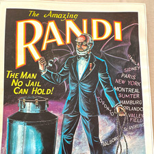 1920’s Amazing Randi Magic Poster Print Halloween Occult Vintage Magician Old picture