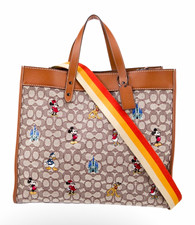 Coach x Disney Field Tote 40 Embroidered Mickey Minnie Donald Castle  picture