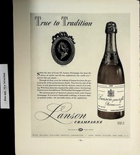1937 True to Tradition Lansom Champagne Vintage Print Ad 5011 picture
